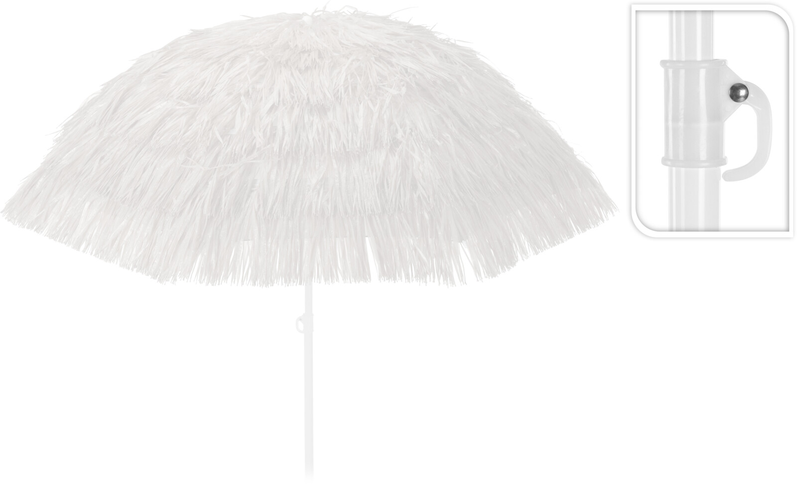 Vochtig censuur Dosering Parasol raffia wit 180 cm